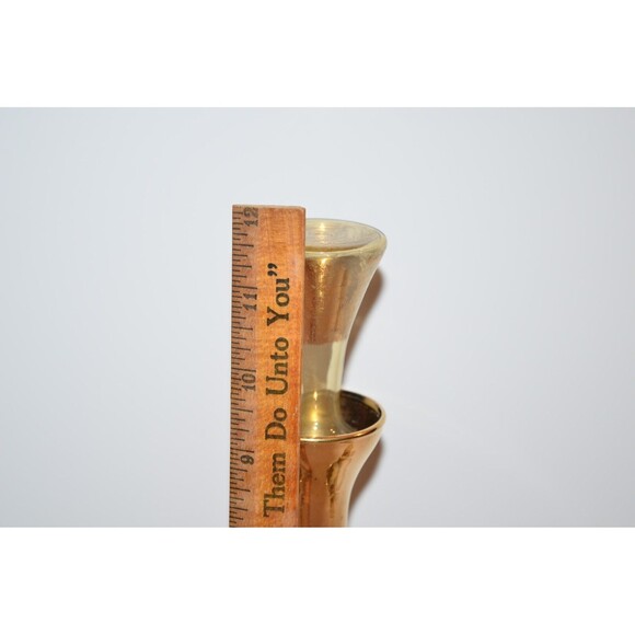 Vtg Murano Venetian Art Glass Decanter Cordial Glass set gold Barware flaws - Picture 12 of 16